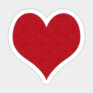 Red Heart Faux Felt | Deck of Cards Style | Cherie's Art (c)2020 Sticker
